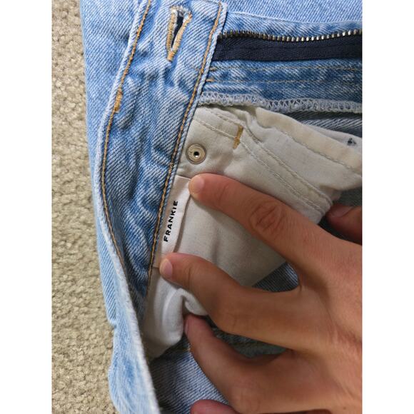 SLVRLAKE Frankie‎ Jeans in Skyline Light Wash Denim Raw Hem Size 26 - Picture 4 of 5